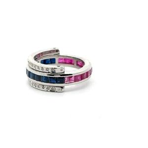 Nouveaux bijoux à la mode véritable saphir rubis et bague magique en diamant américain pour accessoires de mariage unisexe - Product Image 3