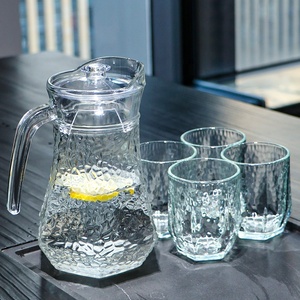 Ensemble d'Emballage Salon Maison Théière Bouilloires Ensemble <span class=keywords><strong>Pichet</strong></span> à <span class=keywords><strong>Eau</strong></span> Froide en Verre Avec Tasses Carafe à <span class=keywords><strong>Eau</strong></span> en Verre - Product Image 4