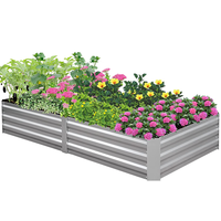 Bac à plantes surélevé en métal galvanisé, écologique, résistant à la rouille, taille et couleur personnalisables pour légumes et fleurs