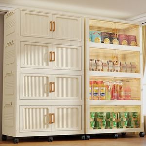 Armoire <span class=keywords><strong>de</strong></span> <span class=keywords><strong>rangement</strong></span> pliable multi-niveaux extra-<span class=keywords><strong>large</strong></span> en PP, sans assemblage requis, pour la maison et le bureau, unité <span class=keywords><strong>de</strong></span> <span class=keywords><strong>rangement</strong></span> pour vêtements <span class=keywords><strong>de</strong></span> chambre à coucher - Product Image 1