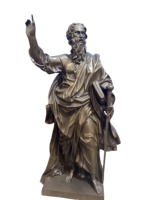 Figurines de coulée en bronze des saints Paul et Pierre pour l'église