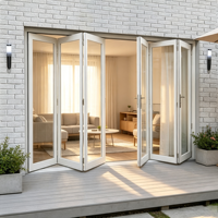 Porte pliante multi-panneaux en aluminium HUACAI pour salle de réception d'hôtel