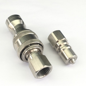 KZD 시리즈 1/4 "3/8" 빠른 분리 카펫 지팡이 청소를위한 스테인레스 스틸 황동 유압 빠른 커넥터 - Product Image 1