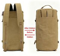 Sac de sport et de voyage unisexe grande capacité pour la randonnée en plein air, la gym et le yoga, en toile de coton, style seau, décontracté, mode et rétro