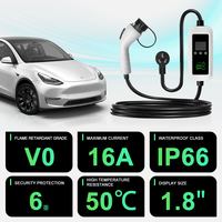 Chargeur EV portable Type 2 3,5 kW 16A, réglable 8A-16A, avec application, IP55, CEE Schuko 5m, vente en gros, direct usine, UE
