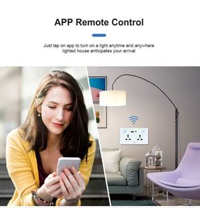ปลั๊กไฟอัจฉริยะ Tuya Smart Home Wifi พร้อมกระจกนิรภัย ปลั๊กไฟติดผนังอเนกประสงค์ ควบคุมด้วยเสียง Alexa - Product Image 5