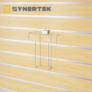 Cao Cấp Slat Tường Hiển Thị Dây Duy Nhất Năm Móc Chrome Mạ Kim Loại Móc Cho Các Cửa Hàng Treo Quần Áo - Product Image 6