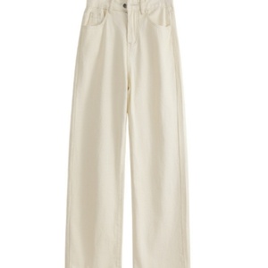 2026 Women's Spring Wide Leg <b>Jeans</b> Straight Tube Loose Casual Pants - Product Image 6