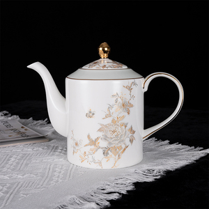Juego de Tazas de Té de Porcelana Fina Exclusivo de P&T con Tetera de 1200 ml, Taza <span class=keywords><strong>y</strong></span> Plato de 150 ml para 4 Personas - Product Image 4