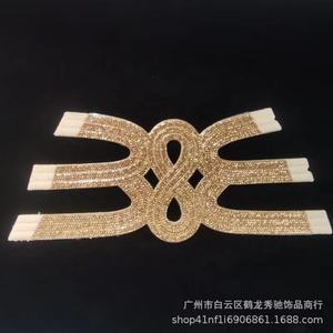 Nouvelle mode Dames Bling Verre Pierre Strass Dessus de chaussures Semi-finis Femmes Chaussures Matériaux supérieurs - Product Image 2