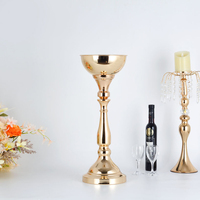 Support de composition florale en métal polyvalent et haut pour mariage, porte-bougeoirs dorés, support de vase à fleurs, guide de chemin de mariage