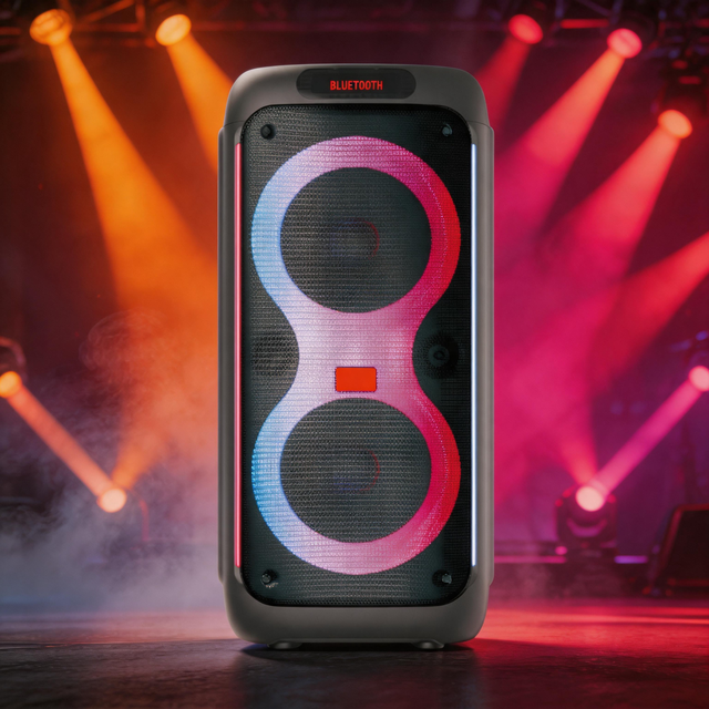 Dual 8 Inch Portable Party Speaker 100W Big Power RGB Light Outdoor Wireless Karaoke Boombox Support Mic Input Home Stereo