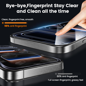 Protection d'écran personnalisée OEM en verre trempé 9H, kit d'installation, nouveau design, boîte magique anti-poussière pour iPhone 11-18 Pro Max <span class=keywords><strong>DUO</strong></span> - Product Image 4