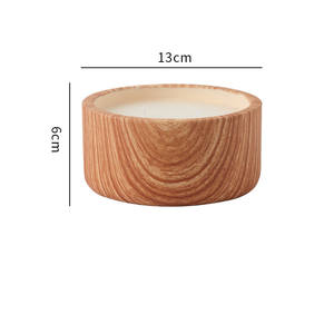 Tarro de cerámica de grano de mármol de madera moderno hecho a mano, vela votiva de cera de soja perfumada personalizada para decoración del hogar para Diwali y Navidad - Product Image 3
