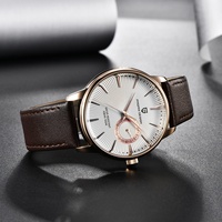 PAGANI DESIGN PD-1654 VH65 Herren Luxus Sport Quarzuhr Edelstahl Echtlederarmband Wasserdicht Automatisches Datum