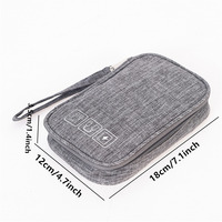 Sac de rangement portable Oxford pour câbles, écouteurs, cordons d'alimentation, batteries externes - Gadget numérique moderne et minimaliste pour voyages d'affaires