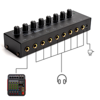 Amplifier Kompak 8 Saluran HA800 Stereo Separation Mini Amplifier Cocok untuk Headphone Audiophile