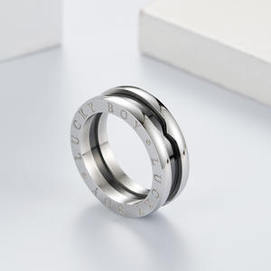 Lucky Boy <b>Titanium</b> Steel Ring Unisex Fashion Jewelry Gift Letter Design - Product Image 3