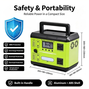 <b>Portable</b> Solar Power Station <b>AC</b> 220V LiFePO4 Battery with MPPT Controller and Cigar Lighter for Outdoor Camping Charging - Product Image 2