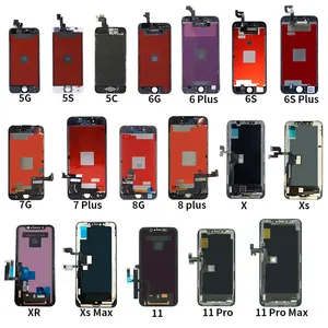 Ponsel tampilan OLED asli LCD, pengganti Digitizer layar sentuh pengganti untuk Iphone 5 6 7 Plus 8 8G X Xr Xs 11 12 13 Pro Max