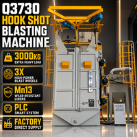 Machine de sablage à crochet Q3730, capacité de charge extra lourde de 3000 kg, sablageur de type suspendu, 3 roues de sablage, équipement de sablage