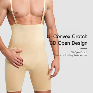 En gros Body sculptant pour hommes grandes tailles, sans couture, taille haute, effet ventre plat, rehausseur de fesses, avec bretelles réglables - Product Image 2