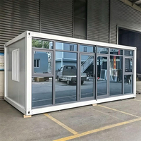 Maison préfabriquée en conteneur à montage rapide au design moderne, maison préfabriquée multifonctionnelle détachable, mini-maison modulaire en conteneur