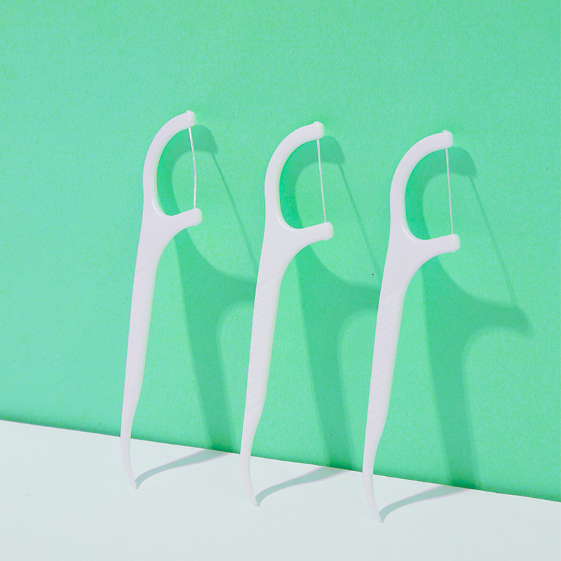Factory Wholesale 100pcs Plastic Toothpicks Care Dental Floss Pick Eco Friendly Custom Dental Floss Pick Stick SY001