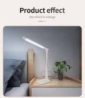 Lampe de bureau LED contemporaine FX008C, protection des yeux, gradation tactile à 3 niveaux, corps en aluminium + ABS, pliable, alimentation USB, durée de vie de 50 000 heures