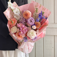 Papier d'emballage pour fleurs de lavande, bouquet, boutique de fleurs, DIY, emballage cadeau imperméable, matériel pour boutique de fleurs, vente en gros