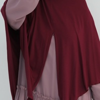 Khimar Jersey Modal Berkualitas Tinggi 2026, Bahan Tebal dan Elastis dengan Resleting Depan, Hijab Instan, Hijab Sholat Ukuran Besar, Pakaian Muslimah