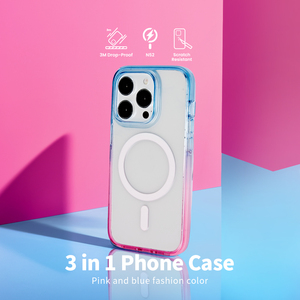 Coques <span class=keywords><strong>de</strong></span> <span class=keywords><strong>téléphone</strong></span> transparentes antichoc magnétiques avec chargeur sans fil en TPU+PC+TPE, prix d'usine, pour - Product Image 5