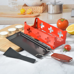 Plat à fromage portable mini en acier inoxydable avec poignée pliable, idéal pour la cuisson du fromage <span class=keywords><strong>suisse</strong></span> à la maison au four - Product Image 5