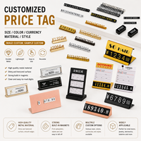 Exhibidor de Etiquetas de Precio de Aleación de Aluminio, Soporte de Etiquetas de Precio Reutilizable con Logotipo Personalizado para Joyería, Relojes, Cosméticos, Vino, Tiendas Minoristas