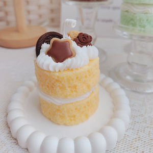 Wholesale <b>cake</b> shape scented candles soy wax <b>decor</b> novelty candles luxury private label aroma creative candle for party holiday - Product Image 1