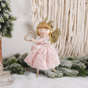 <span class=keywords><strong>Decorazioni</strong></span> <span class=keywords><strong>Natalizie</strong></span> a Forma di Angelo e Nuova Fascia Traforata con Gonna, Ornamenti per Albero di Natale, Piccoli Ciondoli per Casa e Feste - Product Image 3