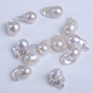 Chaîne de perles de culture d'eau douce naturelles baroques Keshi blanches de 15-17 mm pour collier semi-fini DIY, perles en vrac - Product Image 5