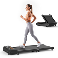 Tapis de marche compact sous le bureau, moteur silencieux 2,5 CV, design pliable, écran LED, télécommande, capacité de charge maximale de 130 kg