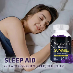 Suplemen Melatonin 6MG Melatonin Gummies kekuatan maksimum waktu tidur bantuan tidur untuk tidur membantu mengurangi stres