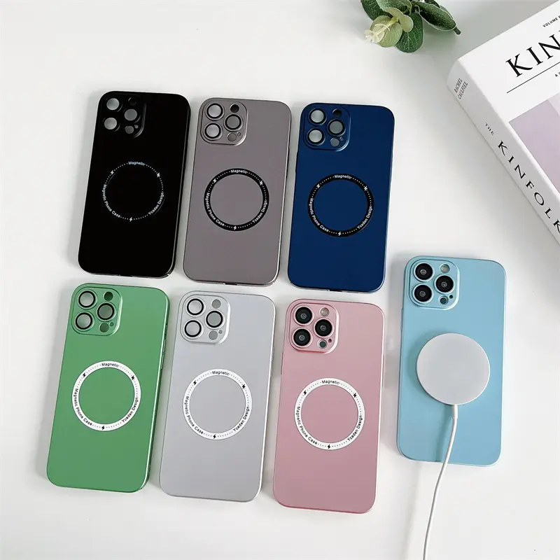 Protective lens film phone case magnetic for Iphone 11/12/13 pro max lens camera protection cases custom phone case