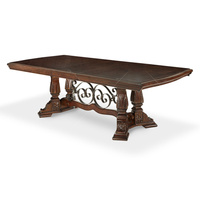 Table à manger en bois sculpté à la main de style américain classique pour salle à manger, design antique, meubles de salle à manger en bois massif