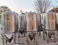 Réservoir de Fermentation de bière, équipement isobe à pression en acier inoxydable, 7BBL 10BBL