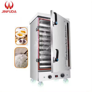 Vaporera Comercial Móvil de Acero Inoxidable con Ruedas para Arroz - Product Image 1