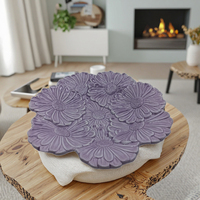 Assiette en céramique de dentelle gaufrée vintage Assiette en céramique florale Vaisselle pour plateau à dessert de fête de mariage