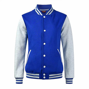 2021 vente en gros de haute qualité blanc coton mélange Polyester Style collège Baseball veste avec logo imprimé Baseball veste - Product Image 1