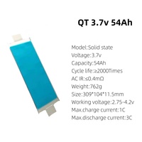 Cellules de batterie lithium-ion rechargeables Ganfeng NMC en pochette, haute décharge, 3,7 V, 54 Ah, 123 Ah, semi-solides NCM