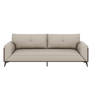Divano da <span class=keywords><strong>Ufficio</strong></span> Moderno in Pelle con Set Tavolino a Tre Posti <span class=keywords><strong>per</strong></span> Soggiorno, Reception, Hotel, Sale Riunioni e Aree Relax - Product Image 5