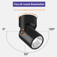 Jpungsun Spot monté en surface Rotation réglable 12W 15W 18W 20W IP65 étanche COB Spot à LED monté au plafond