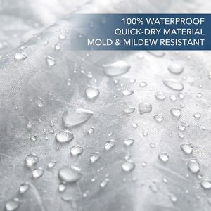 <b>Waterproof</b> 3D Peva <b>Shower</b> Liner, Semi-Transparent Bathroom <b>Curtain</b> With Rust-Proof Grommets and Hooks for Home Hotel - Product Image 3