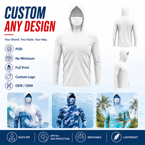 <span class=keywords><strong>เสื้อ</strong></span>ฮู้ดปากปลาแบบแห้งเร็ว UPF 50<span class=keywords><strong>เสื้อ</strong></span><span class=keywords><strong>ตก</strong></span><span class=keywords><strong>ปลา</strong></span>มีฮู้ดป้องกันการพิมพ์ระบายอากาศได้ดีโลโก้ตามสั่ง - Product Image 2
